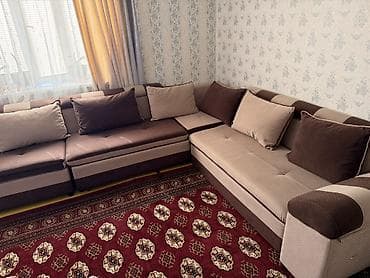 кресло вращающееся: Диван-трансформер с креслом, бирюзовая обивка - Комплектация — 6