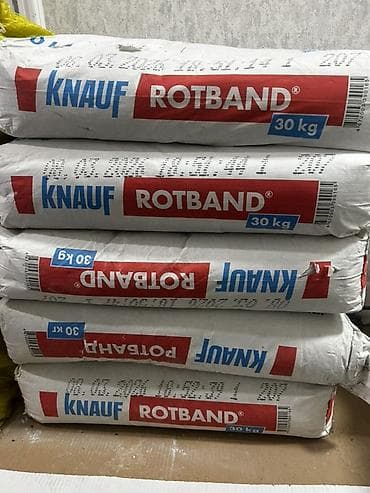 цемени: Штукатурка Knauf, Гипсовая, Ручного нанесения, Универсальная — 2