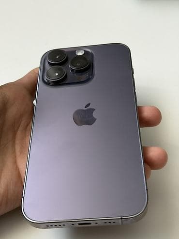 IPhone 14 Pro, Б/у, 256 ГБ, Deep Purple, Защитное стекло, Чехол, Коробка, 79 %