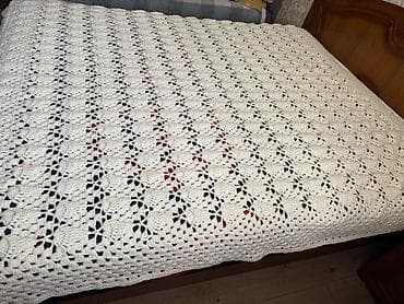 Мебель: Покрывало для кровати, Все сезоны, Вязаный — 4