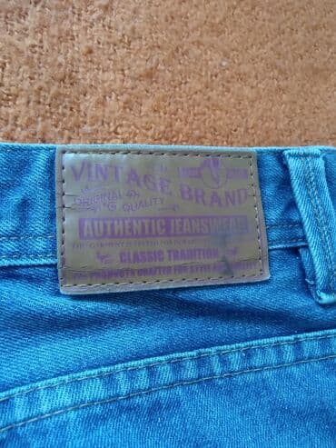 мусулманская одежда: Джинсы мужские .х/б,цвет голубой,из Дубая,размер 36,не стрейч,бренд — 1