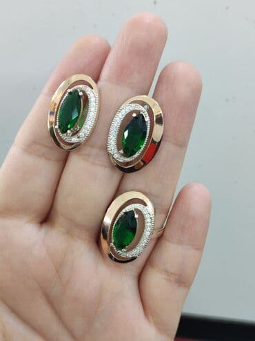 золотая лошадь цена: Серебряный комплект Серебро 925/ пробы напыление золото. Цена 3000сом — 2