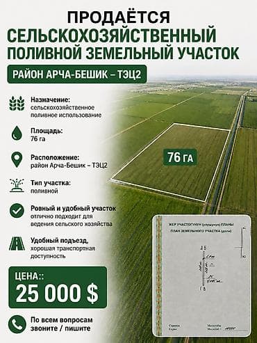 орошаемой земля: 76 соток, Для сельского хозяйства, Договор купли-продажи — 3