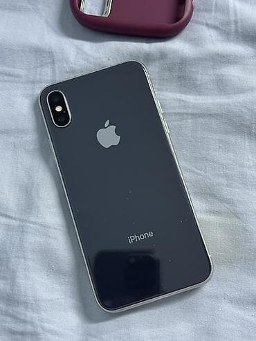 note 4: IPhone X, Б/у, 64 ГБ, Space Gray, Чехол, 100 % — 1