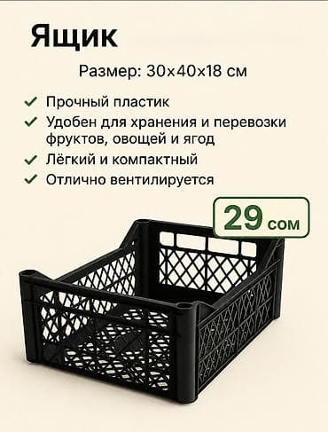 Ящик для АБРИКОСА и сливы - Материал: прочный пластик - Подходит для at lalafo.kg Ящик для АБРИКОСА и сливы - Материал: прочный пластик - Подходит для