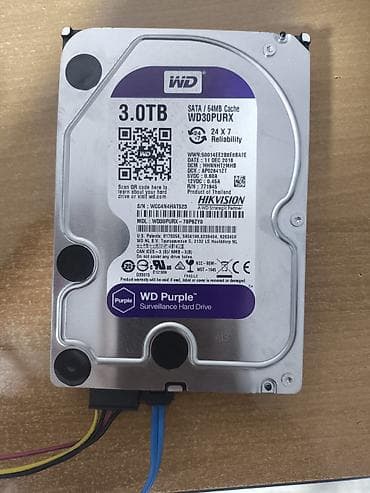 ssd macbook: Жесткий диск WD Purple 3TB (модель WD30PURX) - Назначение — 3