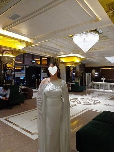 вечернее платье в пол на одно плечо: Вечернее платье в греческом стиле - Фасон: одно-плечевое, с — 1