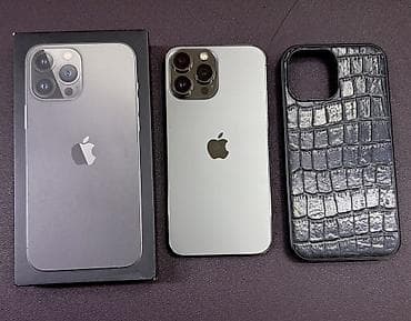 IPhone 13 Pro Max, Б/у, 256 ГБ, Space Gray, Коробка, Наушники, Чехол, 83 %