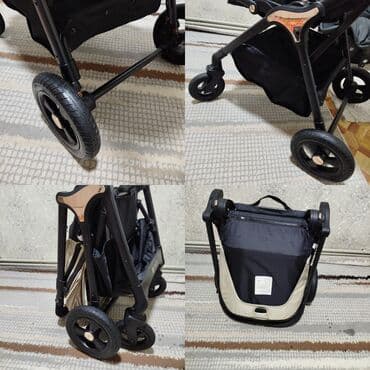 автокресла для детей: Коляска, цвет - Черный, Б/у — 4