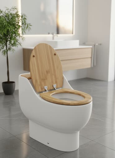 уличный туалет: Унитаз Напольный, Новый, Материал: Фарфор — 1