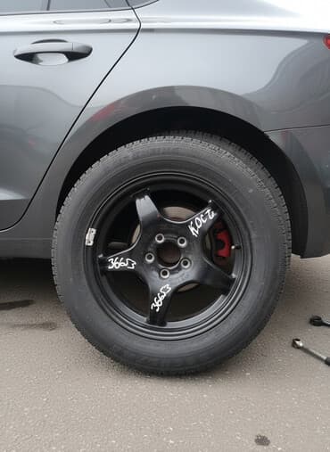 Дөңгөлөктөр монтажда 225 / 55 / R 17, Камдык, Жеңил унаалар, Темир, тешиктери - 5