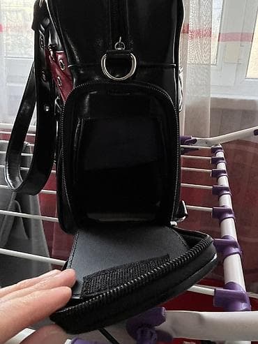 Золотые украшения: Сумка через плечо в стиле рок/панк с прозрачными вставками — 3