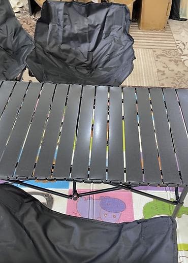 плетеный стол и стулья: Кемпинговый комплект: складной стол + 4 кресла Состав набора: - — 2