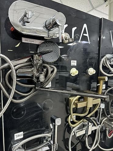 смесители для ванной: Смеситель для ванны и душа, Ручной душ, Установка: Скрытый монтаж, Материал: Латунь, Функции: Без функций — 2