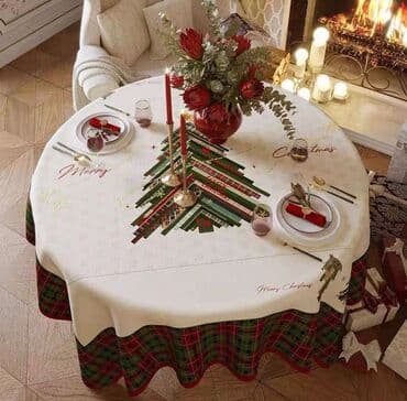 форма футбольный: Новогодняя скатерть для праздничного стола
140х140
110х180 — 1