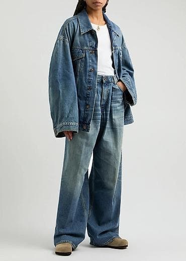 30: Джинсовая куртка, Свободная модель, Осень-весна, L — 1