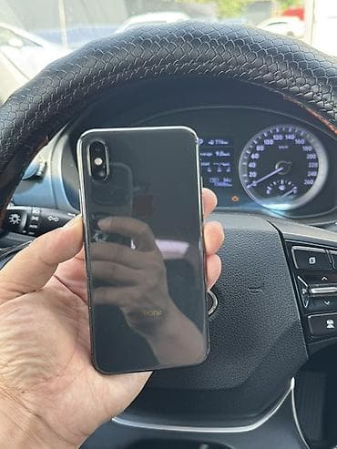 apple x: IPhone X, Б/у, 64 ГБ, Space Gray, Защитное стекло, Чехол, 100 % — 1