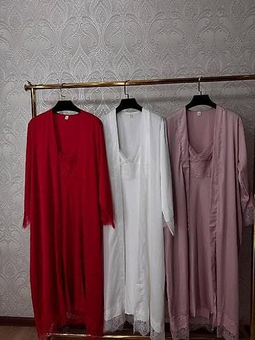 Одежда для дома и сна: Комплект, Атлас, С кружевом — 4