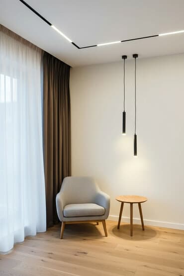 Линейные и подвесные светильники в современном минималистичном стиле at lalafo.kg Линейные и подвесные светильники в современном минималистичном стиле