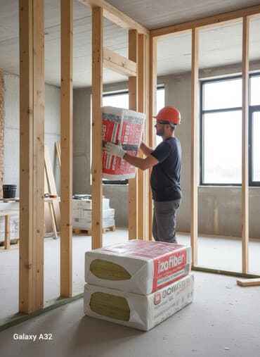 Упаковка базальтовой теплоизоляции Izofiber, предназначенной для