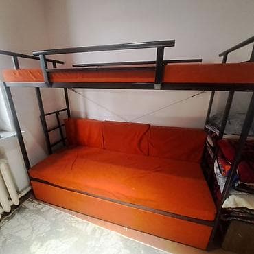 диван кроват: Двухъярусная кровать, С выкатной системой — 7