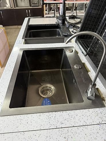 китайский стиральный порошок: Кухонная мойка A.U.Stimul из нержавеющей стали графитового цвета — 3