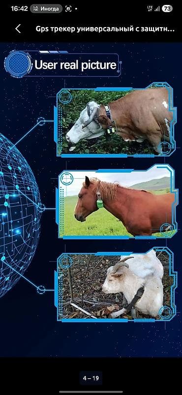 местоположение: GPS‑трекер для сельскохозяйственных животных (4G LTE) Назначение: - — 6