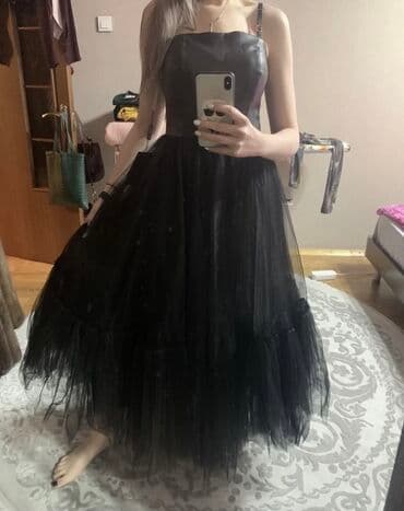 вечерний костюм: Вечернее платье, Пышное, Без рукавов, M — 3