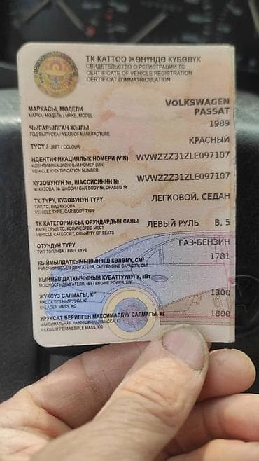 форсунки фольксваген: Volkswagen Passat: 1989 г., 0.8 л, Механика, Газ, Седан — 7