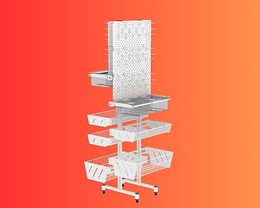 ремонт витрин: Стеллаж Дисплей торговый напольный, Дисплей перфорированный с — 6