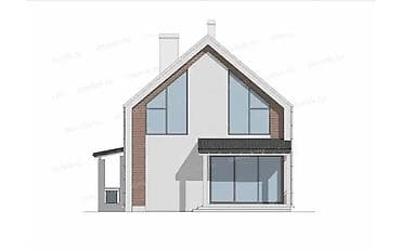 гостинный дом: Современный проект двухэтажного загородного дома с двусветной гостиной — 5