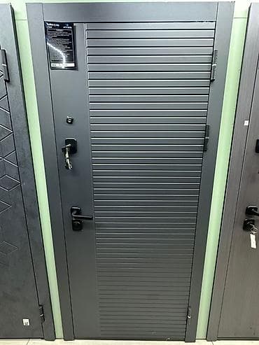 кованые: Двери для домов и квартир, Металлическая, Двухстворчатая, Со стеклом, цвет - Серый — 9