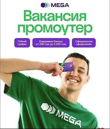 вакансия промоутер: Требуется Промоутер, Без опыта, Полный рабочий день, График: Гибкий график, Форма — 1