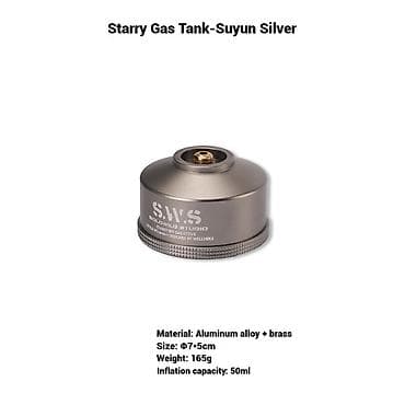 Газовый баллон Starlight (серебристый), ⌀7х5см, WELLHIKE (WK058601)