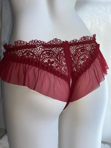 Шымдар: Трусики с доступам бордового цвета с декором - Эффектный дизайн с — 4