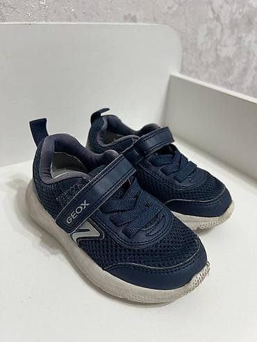 эко обувь: Детские кроссовки GEOX, темно‑синие размер 24 - Бренд: GEOX (логотип — 2