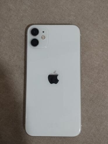 IPhone 11, Б/у, 64 ГБ, Белый, Кабель, 73 %