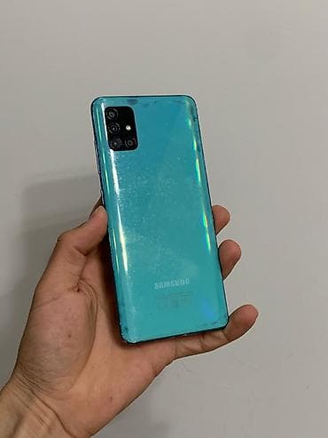 Samsung Galaxy A51, Б/у, 128 ГБ, цвет - Зеленый, 2 SIM