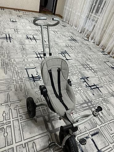 купить колесо для детской коляски: Детский трехколесный велосипед-коляска с родительской ручкой и — 3