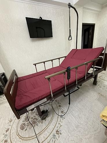 Функциональная медицинская кровать с электроприводом с туалетом и с