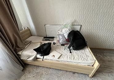 Бир кишилик керебет, Колдонулган, Матрасы бар, узуну - 200 см — 1