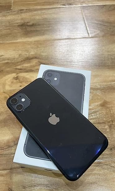 IPhone 11, Б/у, 128 ГБ, Черный, Зарядное устройство, Защитное стекло, Чехол, 73 %