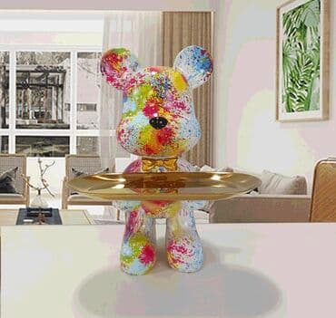 костюм медведя на новый год: Декоративная подставка «Мишка» Цвета: Синий/Разноцветный — 2