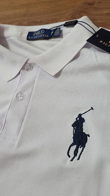 nike tech fleese: Мужская футболка, M, Polo Ralph Lauren, Новый, цвет - Белый, Бесплатная доставка — 1