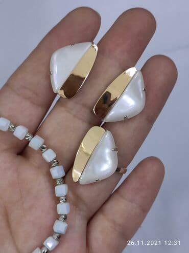 набор пандора: Очень красивый набор с камнями перламутр серебро пробы 925 напыление — 2