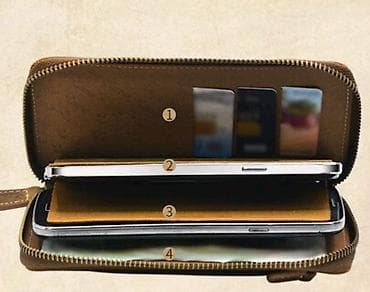 Барсеткалар: Клатч, Материалы: Нукура булгаары, Эркектердики, Жаңы — 3