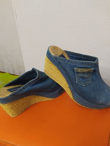 кроксы крокс crocs: Сабо, 38.5, Leon, Б/у, цвет - Голубой, Самовывоз, Платная доставка — 2