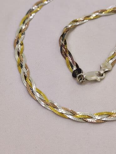 золотая лошадь цена: Новая коллекция Серебряный Колье Италия Серебро напыление золото — 3