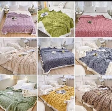 детское одеяло на овчине: Плед, Корея, Новый, Все сезоны, Двусторонний — 11