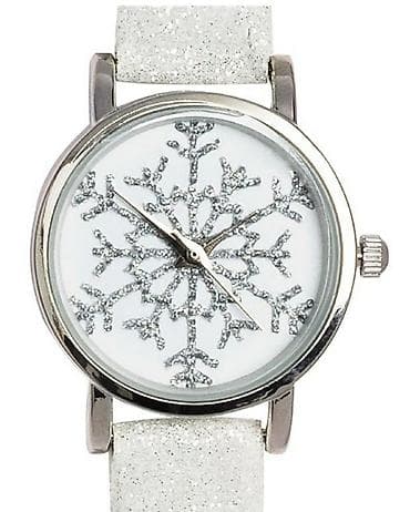 Жеке буюмдар: Часы H&M Stainless steel back со снежинкой, белого цвета с — 1